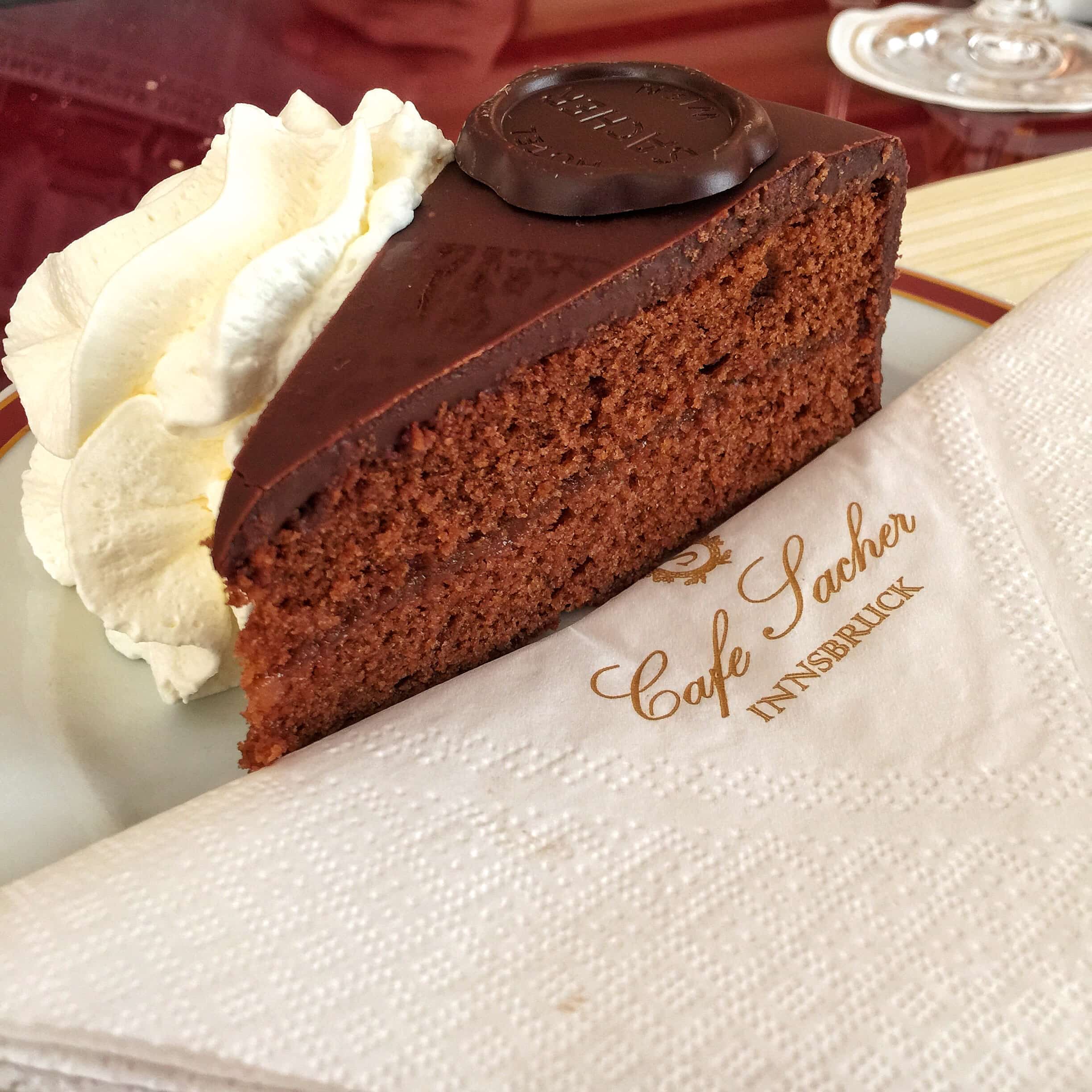 Sacher-Torte at Café Sacher in Innsbruck, Austria - FOODICLES