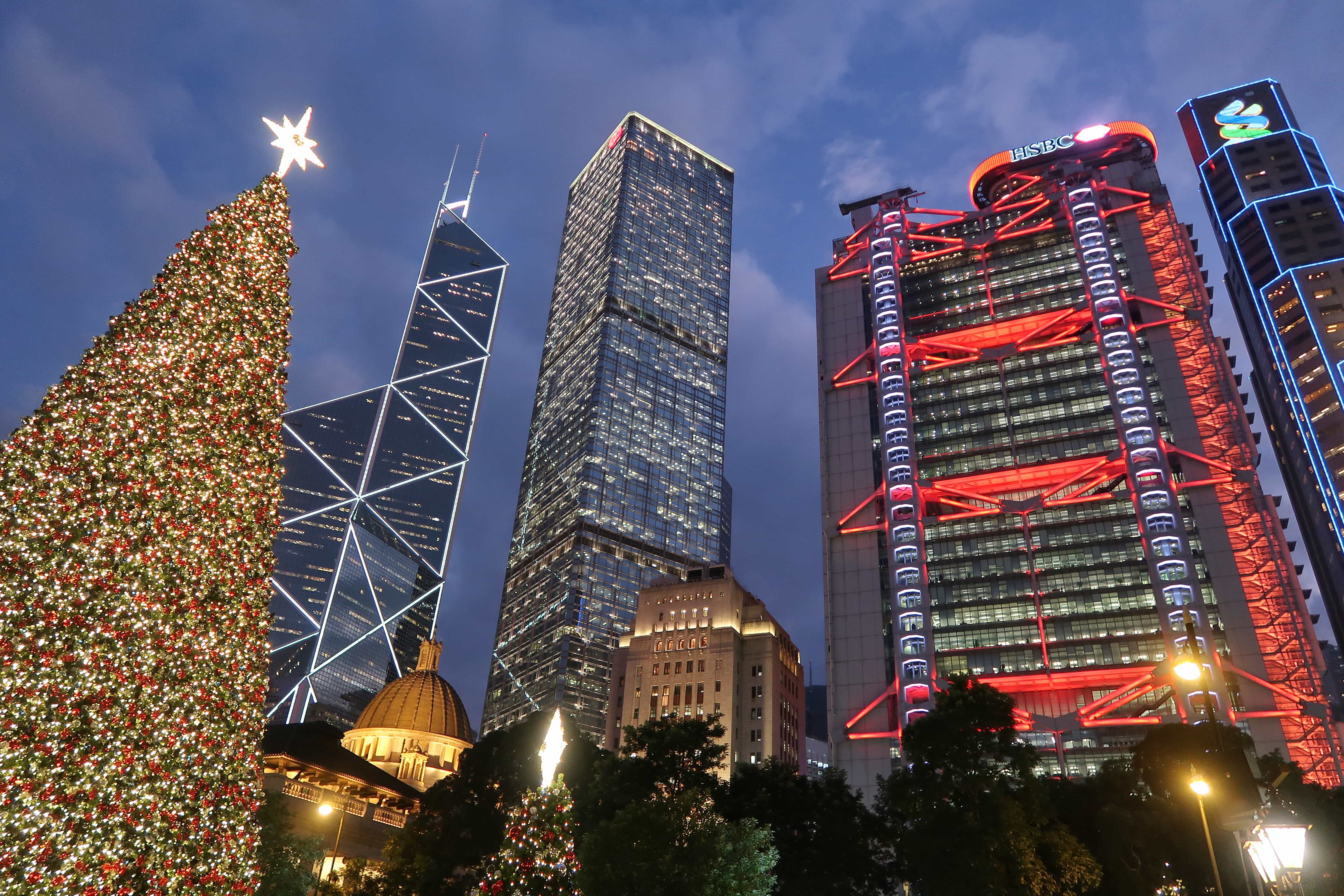 Christmas in Hong Kong  Decorations around Central  FOODICLES